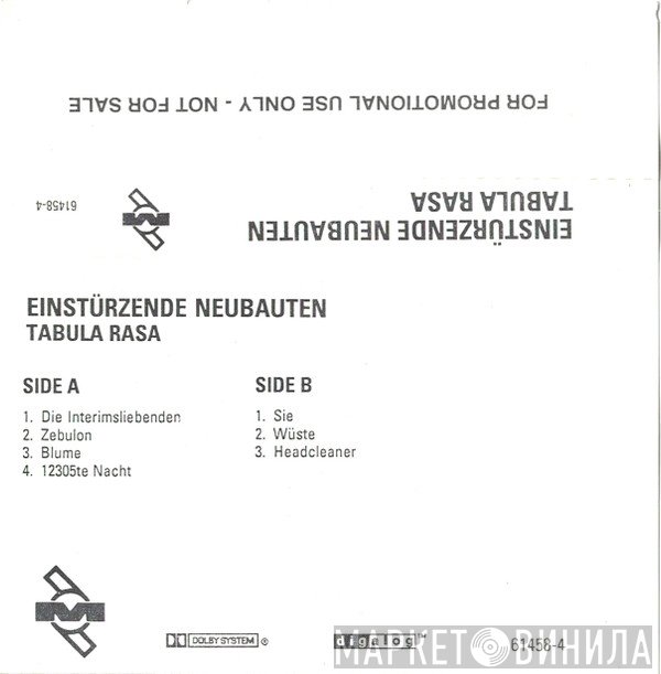 Einstürzende Neubauten  - Tabula Rasa