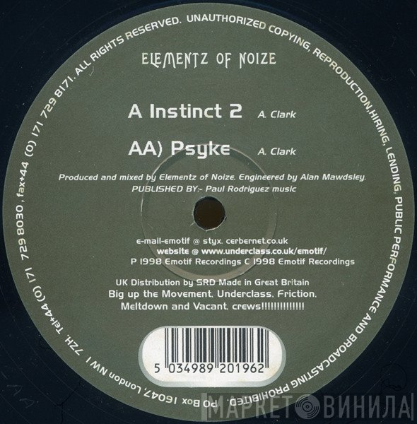 Elementz Of Noize  - Instinct 2 / Psyke