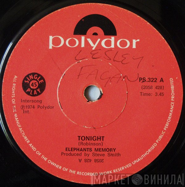 Elephants Memory  - Tonight