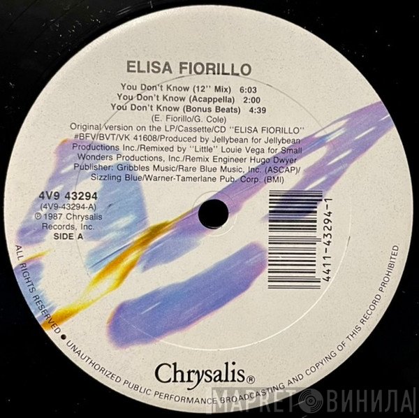 Elisa Fiorillo - You Don't Know