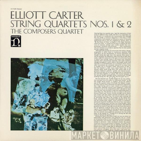 Elliott Carter - The Composers Quartet  - String Quartets Nos. 1 & 2
