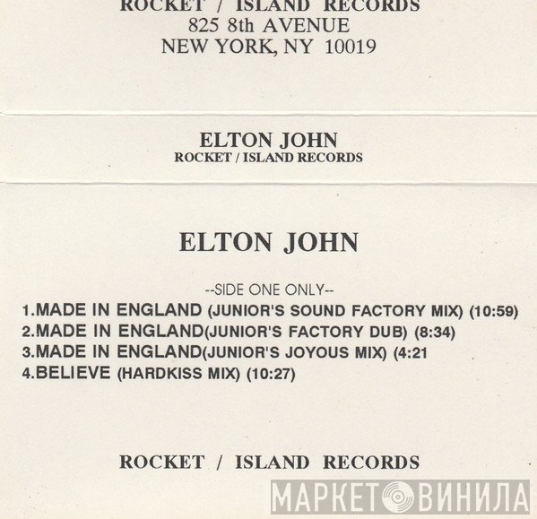 Elton John  - Made In England
