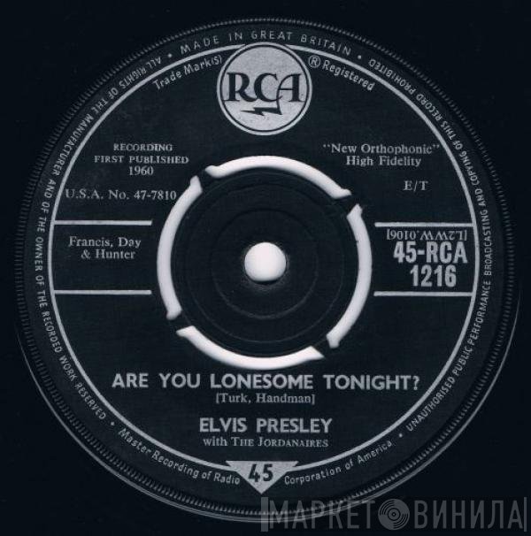 Elvis Presley, The Jordanaires - Are You Lonesome Tonight?