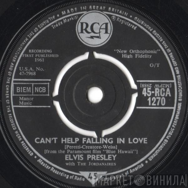 Elvis Presley, The Jordanaires - Can't Help Falling In Love