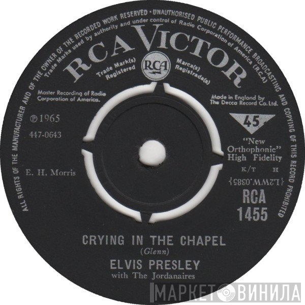 Elvis Presley, The Jordanaires - Crying In The Chapel