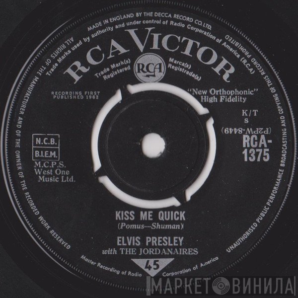 Elvis Presley, The Jordanaires - Kiss Me Quick