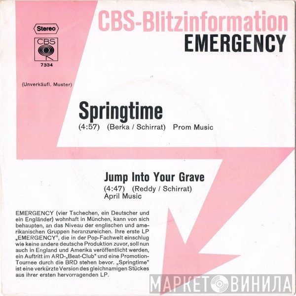 Emergency   - Springtime / Jump Into Your Grave