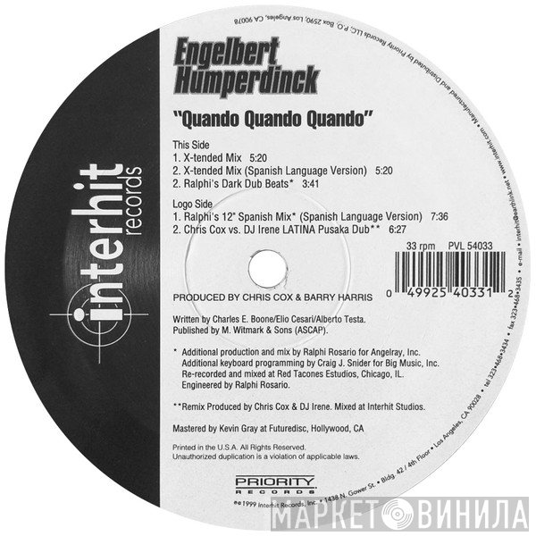 Engelbert Humperdinck - Quando Quando Quando (Record 1 Of 2)