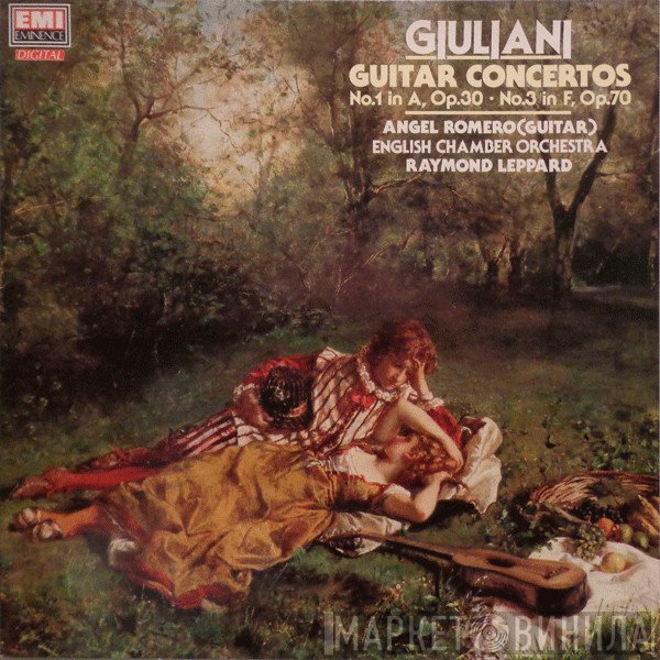 English Chamber Orchestra, Raymond Leppard, Mauro Giuliani , Angel Romero  - Guitar Concertos No. 1 In A, Op. 30 / No. 3 In F, Op. 70