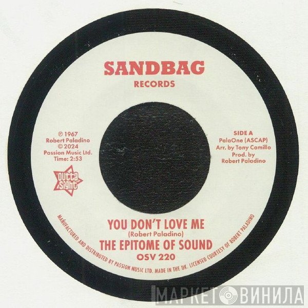 Epitome Of Sound - You Don't Love Me / Where Were You