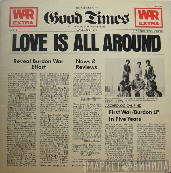 Eric Burdon & War  - Love Is All Around