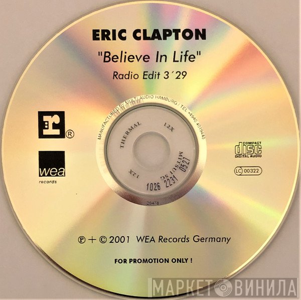 Eric Clapton  - Believe In Life