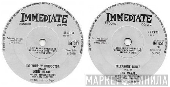 Eric Clapton, John Mayall & The Bluesbreakers - I'm Your Witchdoctor