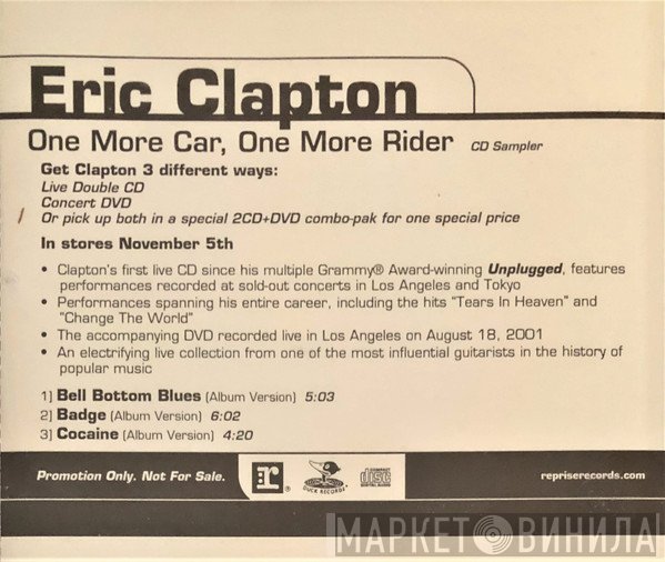 Eric Clapton  - One More Car, One More Rider (CD Sampler)