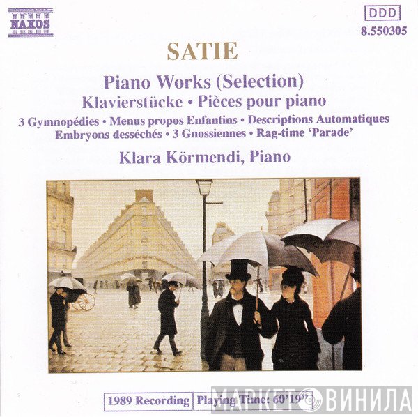 Erik Satie, Klára Körmendi - Piano Works (Selection)