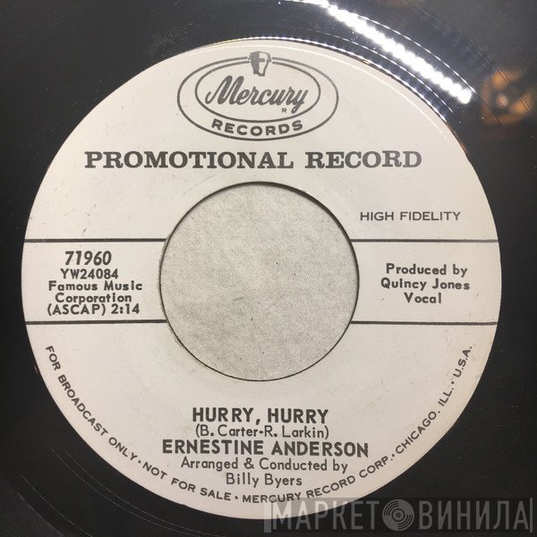 Ernestine Anderson - Hurry, Hurry / After The Lights Go Down Low