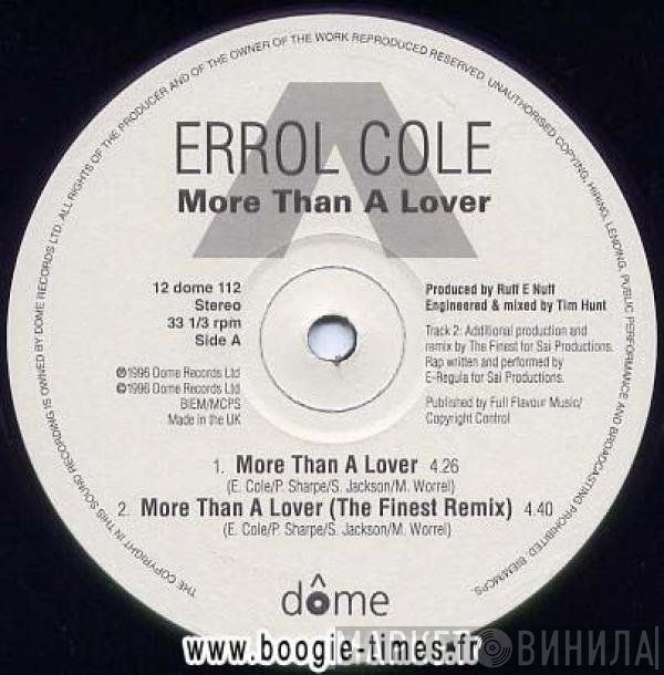 Errol Cole - More Than A Lover