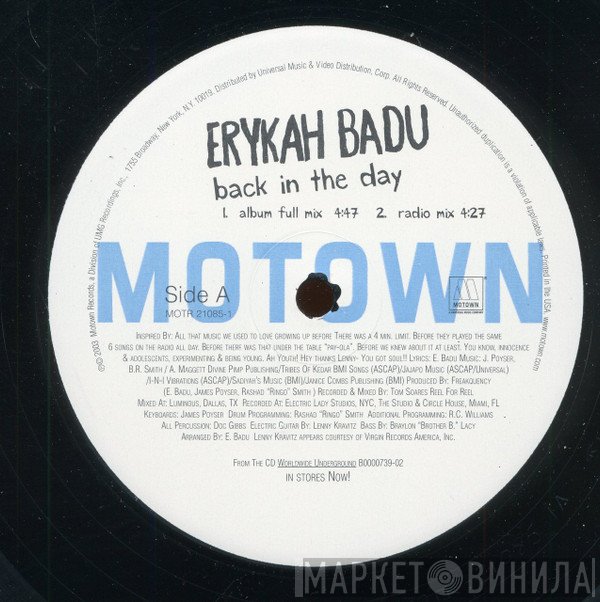 Erykah Badu - Back In The Day