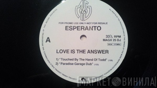 Esperanto  - Love Is The Answer