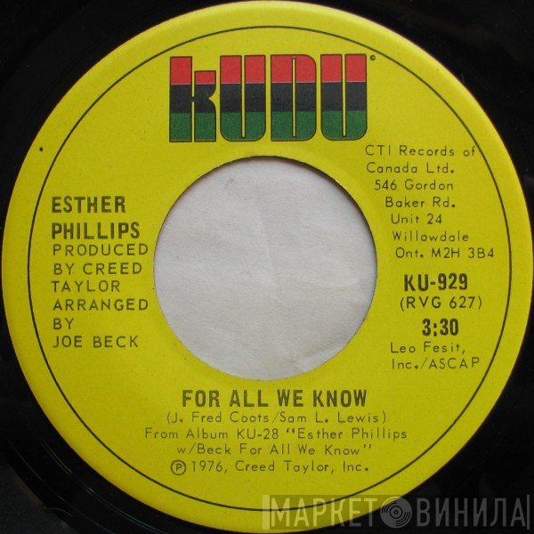 Esther Phillips - For All We Know / Fever