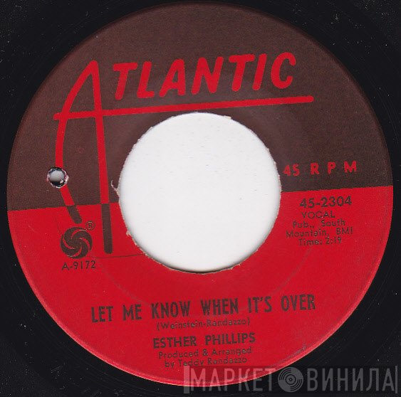 Esther Phillips - Let Me Know When It's Over / I Saw Me