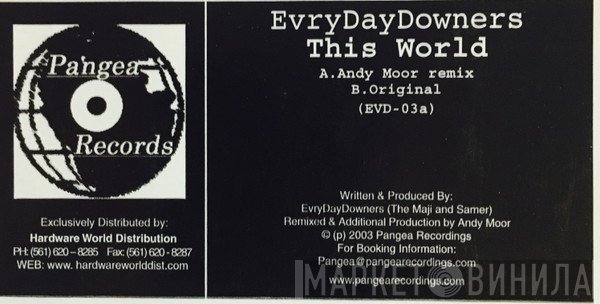 Evrydaydowners - This World EP (Part One)