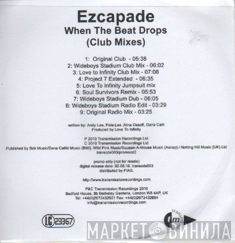 Ezcapade - When The Beat Drops (Club Mixes)