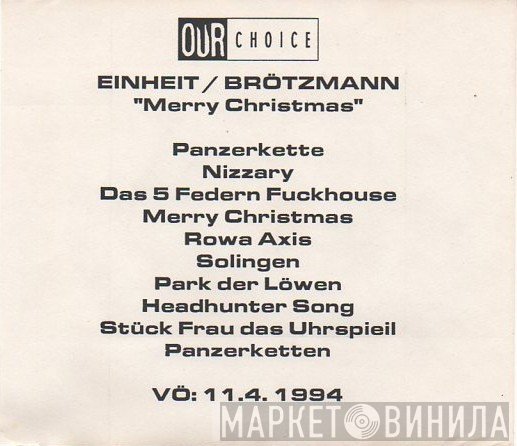 F.M. Einheit / Caspar Brötzmann  - Merry Christmas