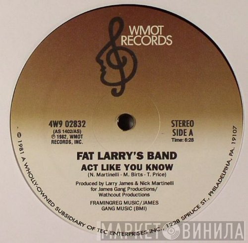 Fat Larry's Band - Act Like You Know