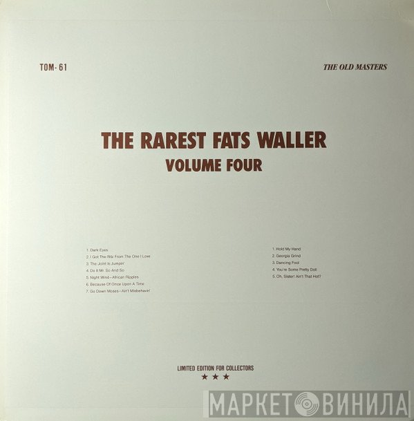 Fats Waller  - The Rarest Fats Waller Volume Four