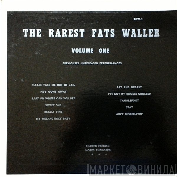 Fats Waller  - The Rarest Fats Waller Volume One