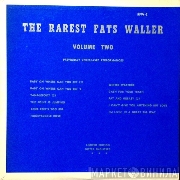 Fats Waller  - The Rarest Fats Waller Volume Two