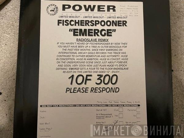 Fischerspooner  - Emerge (Remix)
