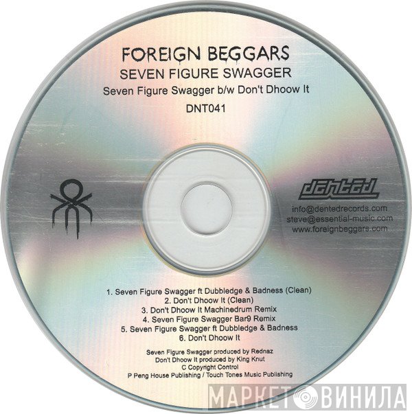 Foreign Beggars - Seven Figure Swagger b/w Don't Dhoow It