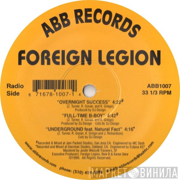 Foreign Legion - Overnight Success / Full-Time B-Boy / Underground