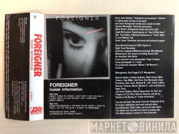 Foreigner  - Inside Information