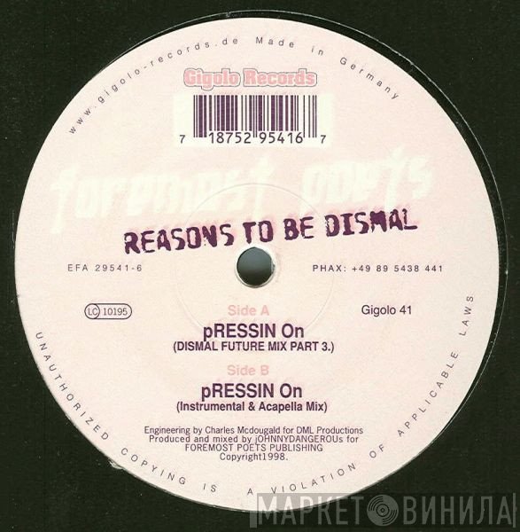 Foremost Poets - Pressin On