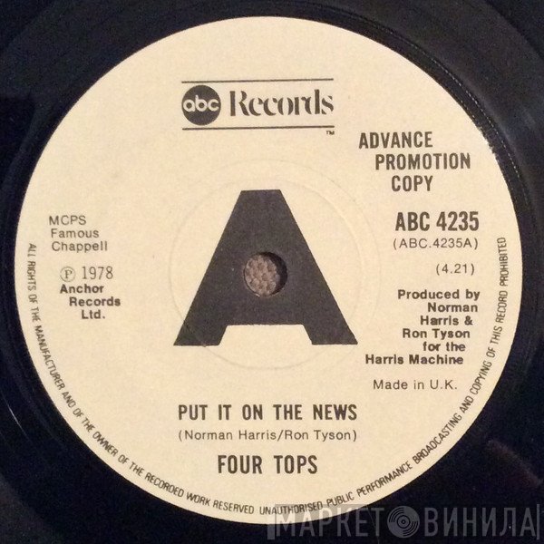 Four Tops - Put It On The News / Put It On The News (Special DJ Edited Version)