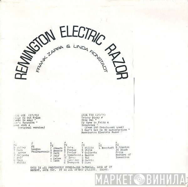 Frank Zappa & Linda Ronstadt  - Remington Electric Razor