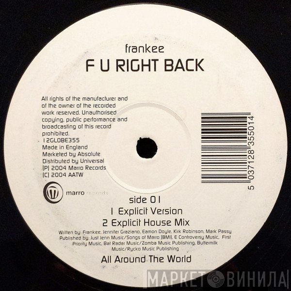 Frankee - F U Right Back