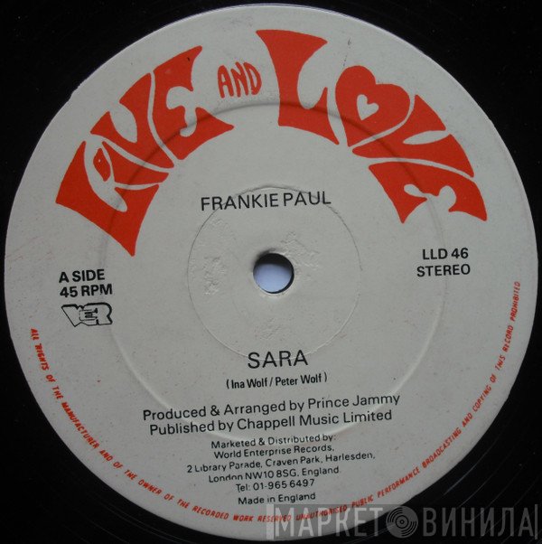 Frankie Paul / Cultural Roots  - Sara / Running Back To Me