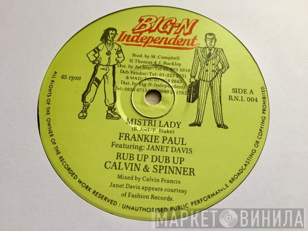 Frankie Paul Featuring Janet Lee Davis  - Mistri Lady