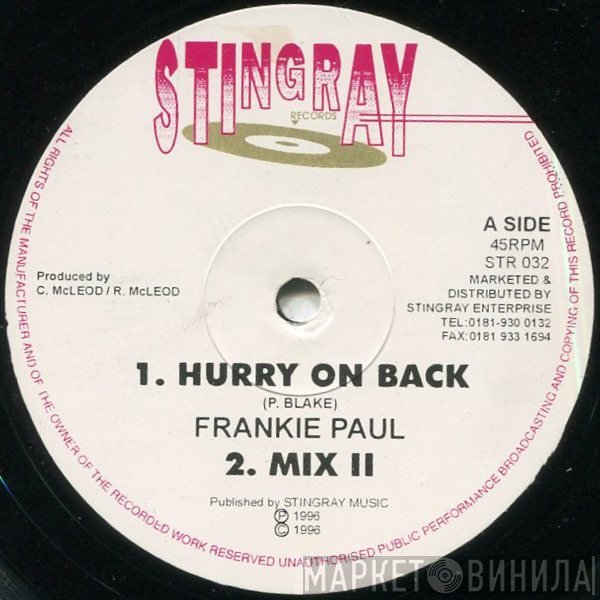 Frankie Paul - Hurry On Back