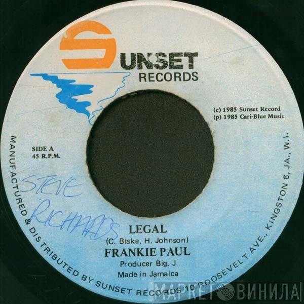 Frankie Paul - Legal