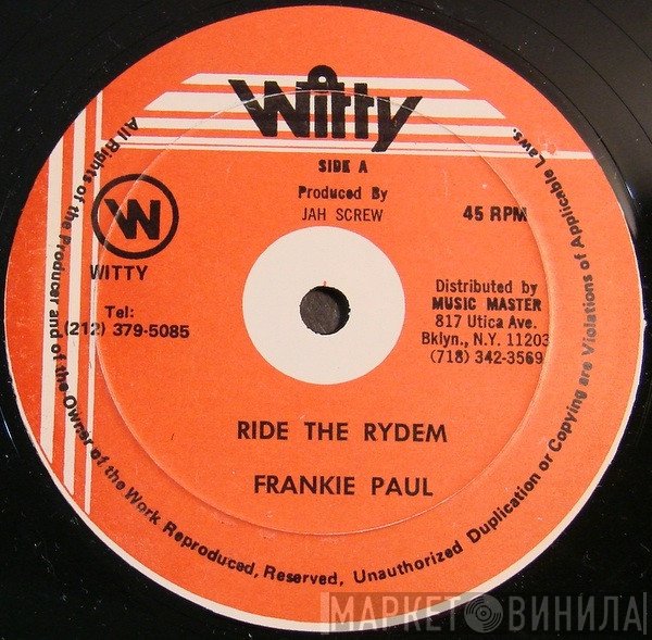 Frankie Paul  - Ride The Rydem