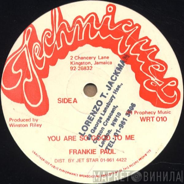 Frankie Paul - You Are So Good To Me
