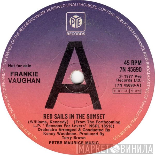 Frankie Vaughan  - Red Sails In The Sunset
