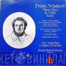 Franz Schubert, Marlee Sabo, Jan DeGaetani, Paul Sperry, Leslie Guinn, The Carleton College Choir, Chamber Singers & Festival Chorale, William Wells , The Saint Paul Chamber Orchestra, Dennis Russell Davies - Mass No. 5 In A Flat, D. 678