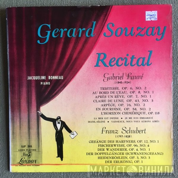 Gérard Souzay, Franz Schubert, Gabriel Fauré  - Recital