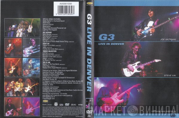 G3 , Joe Satriani, Steve Vai, Yngwie Malmsteen  - Live In Denver